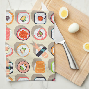 Japanese Traditional Sashiko Pattern Print Tea Towel
