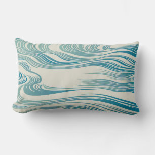 Japanese Traditional Wave Pattern Lumbar Cushion