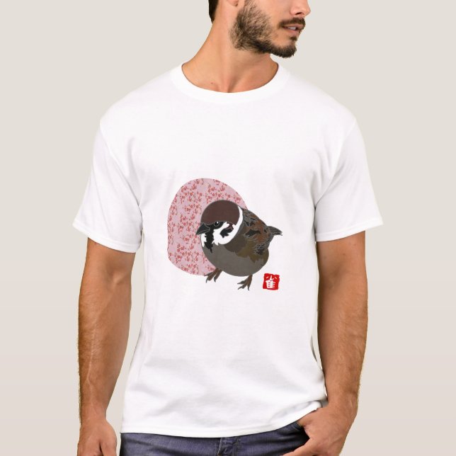 Japanese Tree Sparrow T-Shirt (Front)