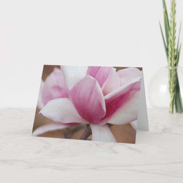 Japanese Tulip Flower Greeting Card (Front)
