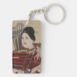 Japanese Ukiyo-e Hangakujo by Yoshitoshi Key Ring
