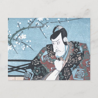 Japanese Ukiyo-e Winter Kabuki Actor by Kunisada Postcard