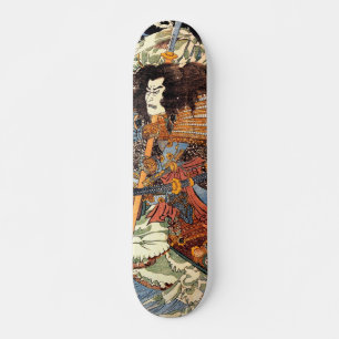 Japanese ukiyoe art skateboard