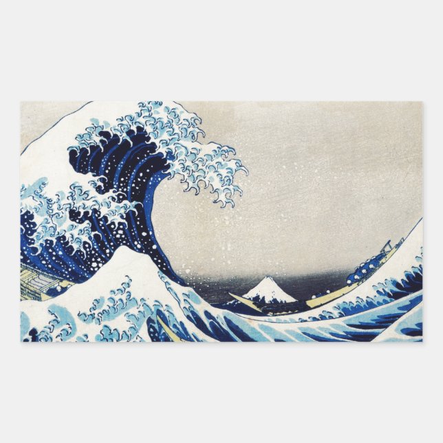 Japanese Ukiyoe Art vol.4 Rectangular Sticker (Front)