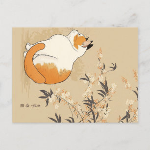 Japanese Ukiyoe Cat  Postcard