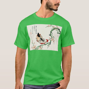 Japanese Ukiyoe of a woman runing in kimono under T-Shirt