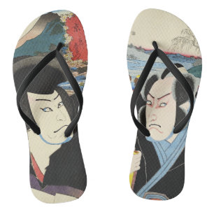 Japanese Ukiyoe Painting Jandals