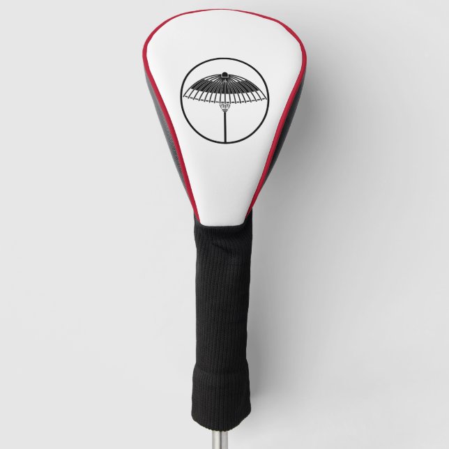 Japanese umbrella in a threadlike ring golf head cover (Front)