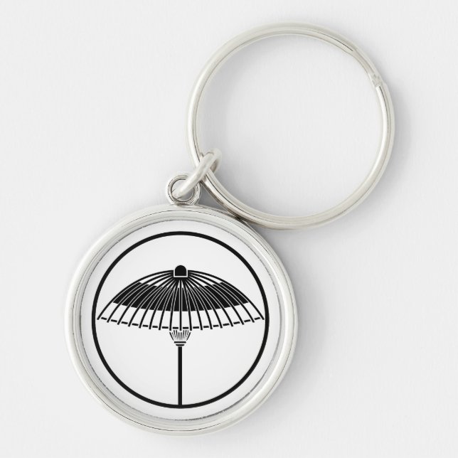 Japanese umbrella in a threadlike ring key ring (Front)