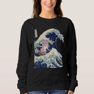 Japanese Vaporwave Aesthetic 90s Art Kanagawa Wave Sweatshirt