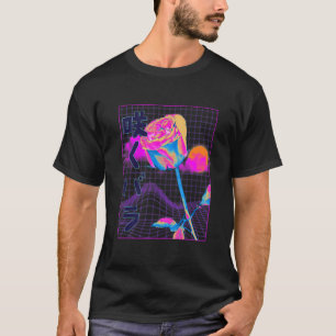 Japanese Vaporwave Aesthetic Red Rose Plant Flower T-Shirt