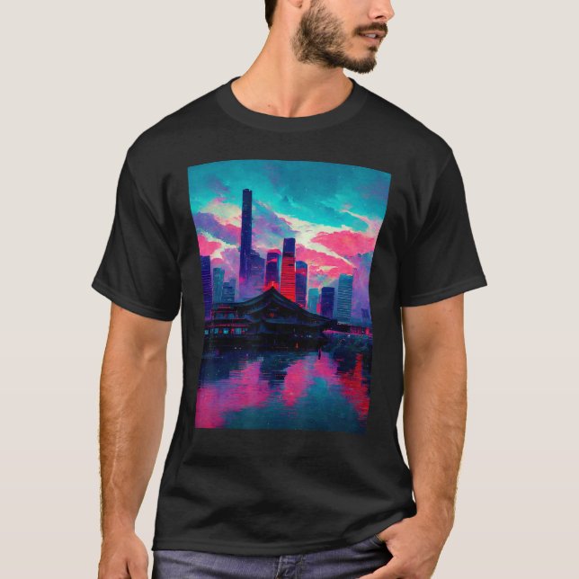 Japanese Vaporwave Asian Inspired 80's retro 2 T-Shirt (Front)