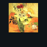 Japanese Vase, Roses, Anemones by Vincent van Gogh Canvas Print<br><div class="desc">Still Life: Japanese Vase with Roses and Anemones by Vincent van Gogh is a vintage fine art post impressionism floral painting featuring a Japanese vase with a bouquet of beautiful garden roses and anemone flowers. About the artist: Vincent Willem van Gogh (1853 -1890) was one of the most famous Post...</div>