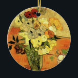 Japanese Vase, Roses, Anemones by Vincent van Gogh Ceramic Tree Decoration<br><div class="desc">Still Life: Japanese Vase with Roses and Anemones by Vincent van Gogh is a vintage fine art post impressionism floral painting featuring a Japanese vase with a bouquet of beautiful garden roses and anemone flowers. About the artist: Vincent Willem van Gogh (1853 -1890) was one of the most famous Post...</div>