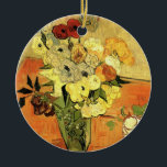Japanese Vase, Roses, Anemones by Vincent van Gogh Ceramic Tree Decoration<br><div class="desc">Still Life: Japanese Vase with Roses and Anemones by Vincent van Gogh is a vintage fine art post impressionism floral painting featuring a Japanese vase with a bouquet of beautiful garden roses and anemone flowers. About the artist: Vincent Willem van Gogh (1853 -1890) was one of the most famous Post...</div>