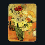 Japanese Vase, Roses, Anemones by Vincent van Gogh Magnet<br><div class="desc">Still Life: Japanese Vase with Roses and Anemones by Vincent van Gogh is a vintage fine art post impressionism floral painting featuring a Japanese vase with a bouquet of beautiful garden roses and anemone flowers. About the artist: Vincent Willem van Gogh (1853 -1890) was one of the most famous Post...</div>