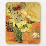 Japanese Vase, Roses, Anemones by Vincent van Gogh Mouse Pad<br><div class="desc">Still Life: Japanese Vase with Roses and Anemones by Vincent van Gogh is a vintage fine art post impressionism floral painting featuring a Japanese vase with a bouquet of beautiful garden roses and anemone flowers. About the artist: Vincent Willem van Gogh (1853 -1890) was one of the most famous Post...</div>