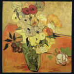 Japanese Vase, Roses, Anemones by Vincent van Gogh Napkin<br><div class="desc">Still Life: Japanese Vase with Roses and Anemones by Vincent van Gogh is a vintage fine art post impressionism floral painting featuring a Japanese vase with a bouquet of beautiful garden roses and anemone flowers. About the artist: Vincent Willem van Gogh (1853 -1890) was one of the most famous Post...</div>