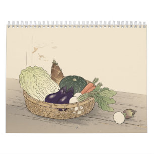 Japanese Vegetable Ukiyo-e Art Calendar
