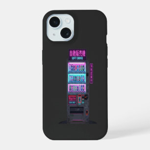 Japanese Vending Machine Cyberpunk Pixel Art iPhone 15 Case