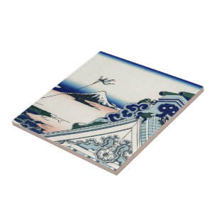Japanese Vintage Art Fuji from Honganji Temple Tile