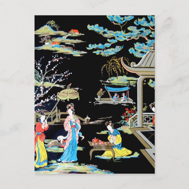 JAPANESE VINTAGE ART POSTCARD (Front)