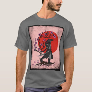 Japanese Vintage Cherry Blossom Sakura Samurai T-Shirt