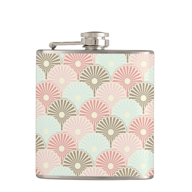Japanese vintage pattern hip flask (Front)