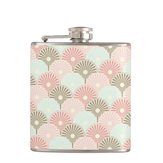 Japanese vintage pattern hip flask (Front)