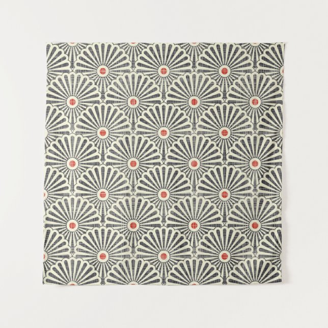 Japanese vintage pattern, seamless texture. tapestry (Front)