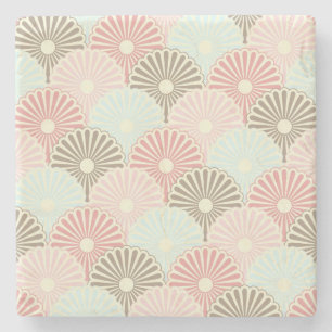 Japanese vintage pattern stone coaster