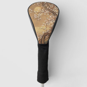 Japanese vintage plum blossoms in moonlight golf head cover