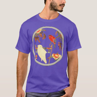 Japanese Vintage Red Parrot On A Branch of a Tree T-Shirt