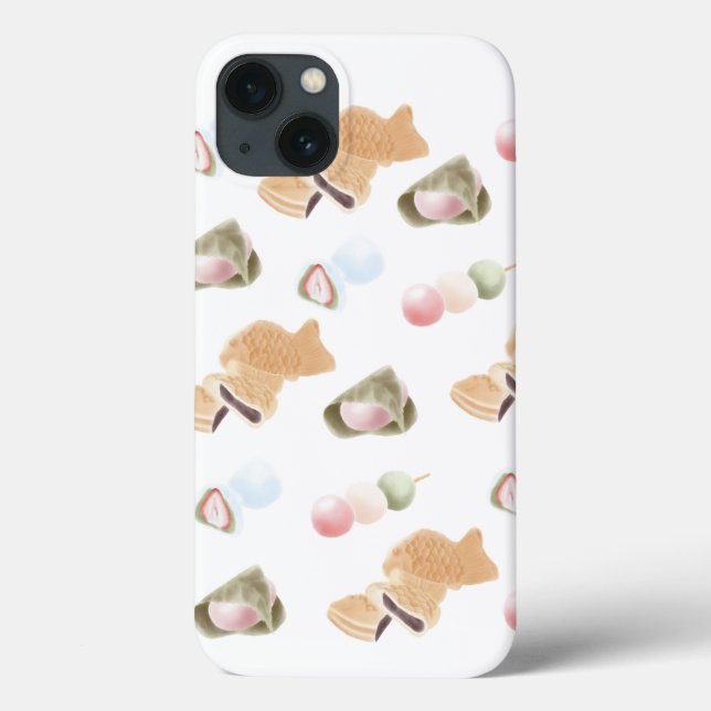 Japanese Wagashi Pattern Case-Mate iPhone Case (Back)