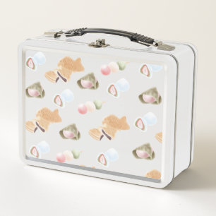 Japanese Wagashi Pattern Metal Lunch Box