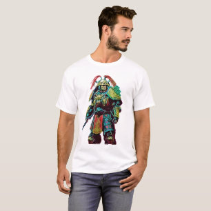 Japanese Warrior in Traditional Battle Attire T-Shirt