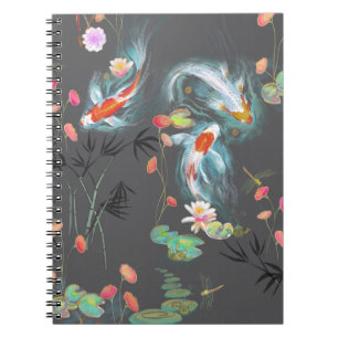 Japanese Water Garden Charcoal Notebook