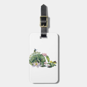 Japanese Water Lilies and Lotus Flowers Luggage Tag