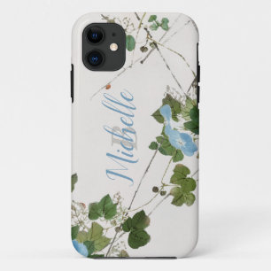 Japanese Watercolor Botanical Blue Flower Case-Mate iPhone Case