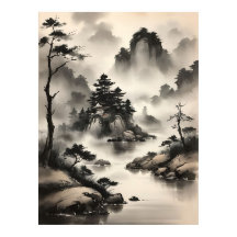 Japanese Watercolor Scenery