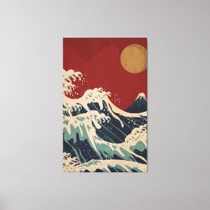 Japanese Wave Concept Canvas Print