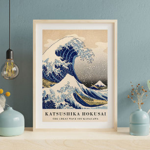Japanese Wave Illustration Great Wave Artwork Poster