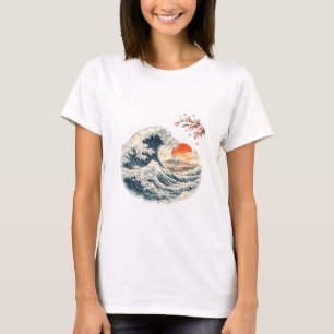 Japanese Wave Mount Fuji Sakura T-Shirt
