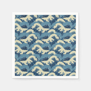Japanese wave pattern napkin