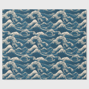 Japanese Wave Pattern Wrapping Paper