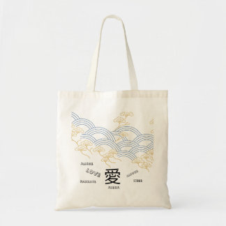 Japanese Wave Pine Tote Bag