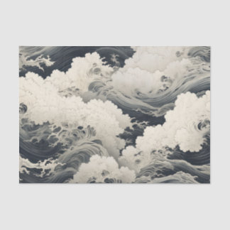 JAPANESE WAVE PRINT TISSUE PAPER