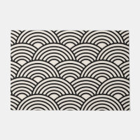 Japanese Wave Seigaiha Black And Cream White