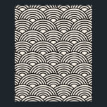 Japanese Wave Seigaiha Black And Cream White Poster<br><div class="desc">Japanese Seigaiha Wave Pattern – Black And Cream White.</div>