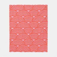Japanese Wave Seigaiha Pattern Pink Red